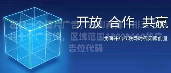 左侧一个图片广告，右侧两排一排五个，共十个广告位，区域范围1200*460的广告位代码