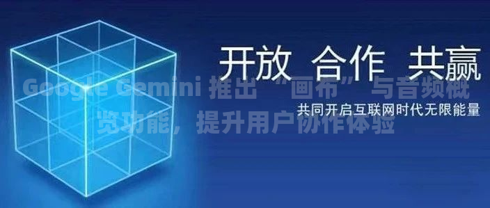Google Gemini 推出 “画布” 与音频概览功能，提升用户协作体验