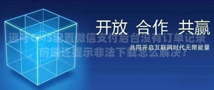 逗号CMS配置微信支付后台没有订单记录，前端还提示非法下载怎么解决？